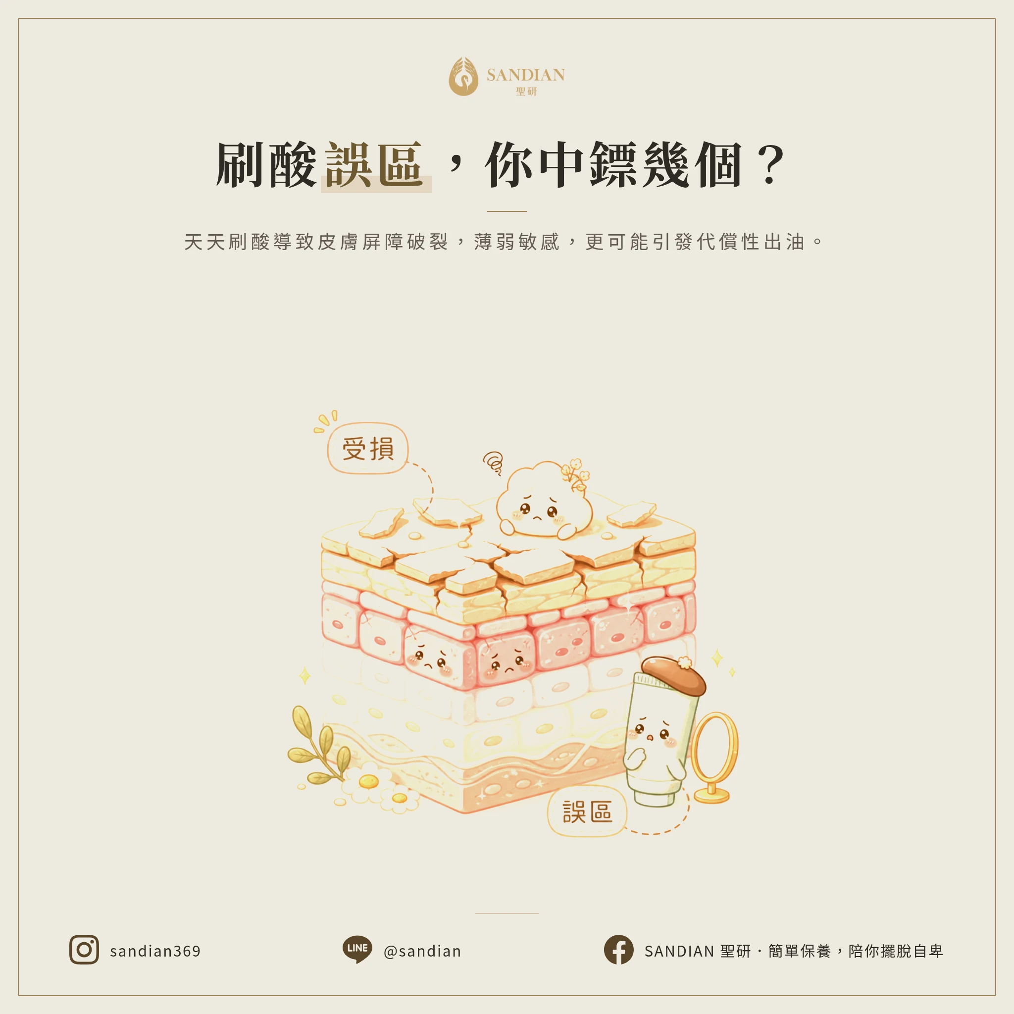 一、3 大刷酸誤區,你中了幾個?