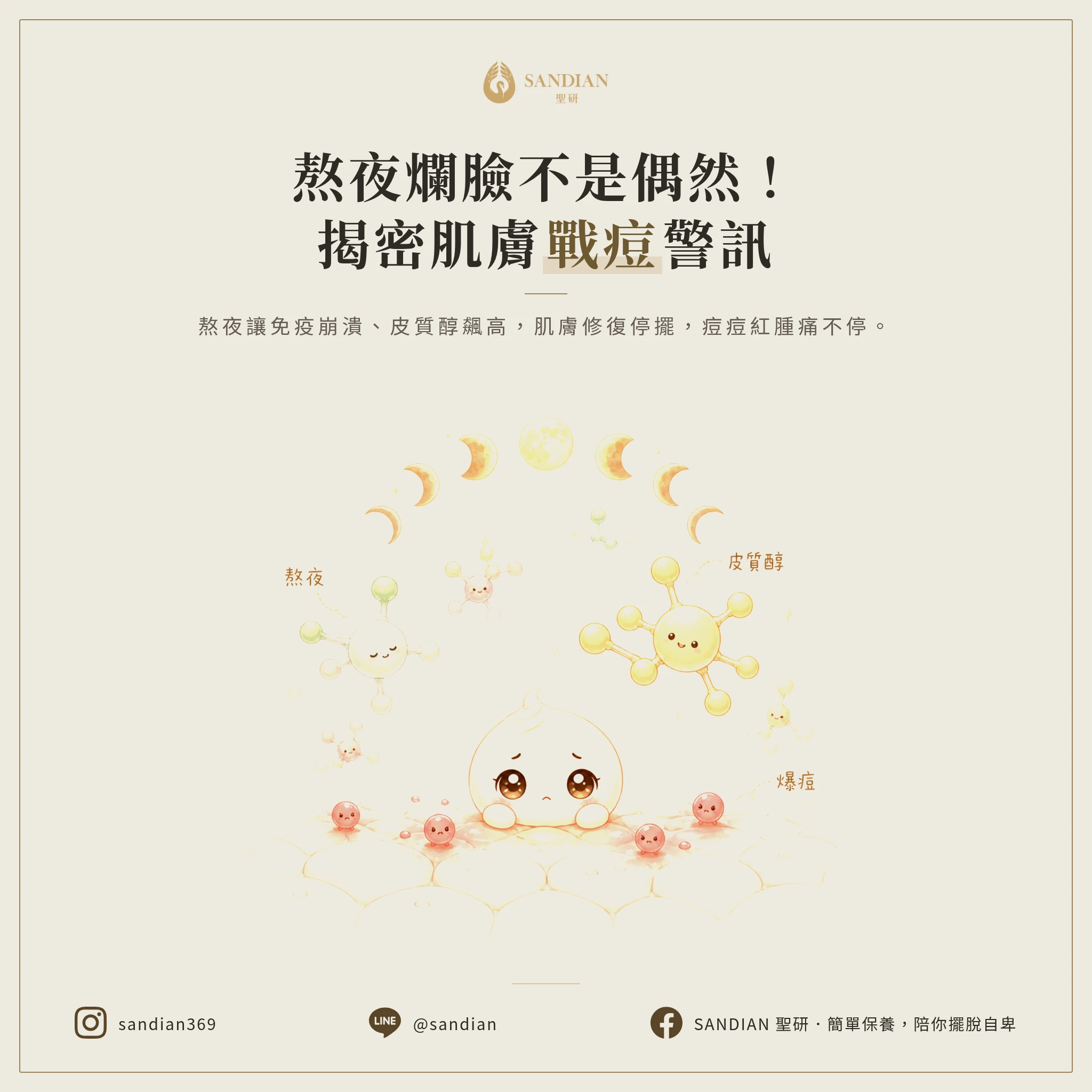 一、為什麼熬夜一定會長痘?皮膚到底在抗議什麼?