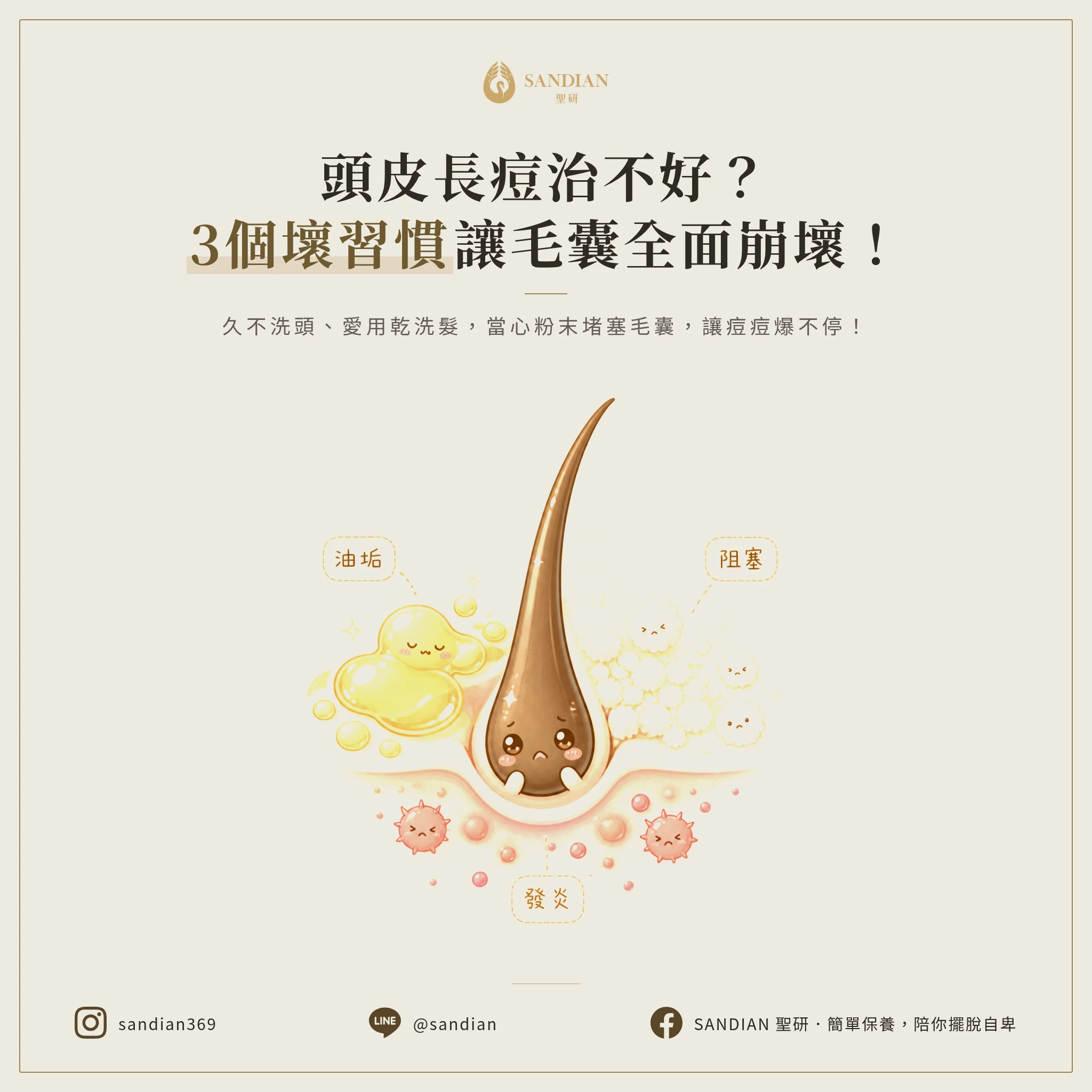 一、3 大壞習慣讓你的頭皮越來越糟