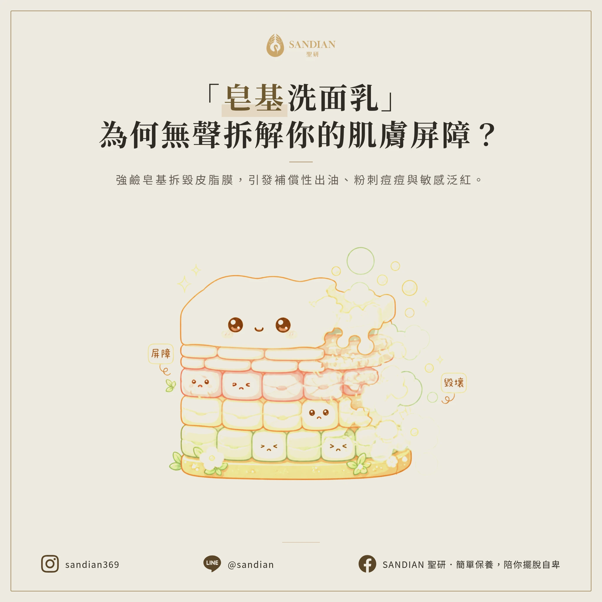 二、皂基洗面乳為什麼會毀掉你的皮膚屏障？
