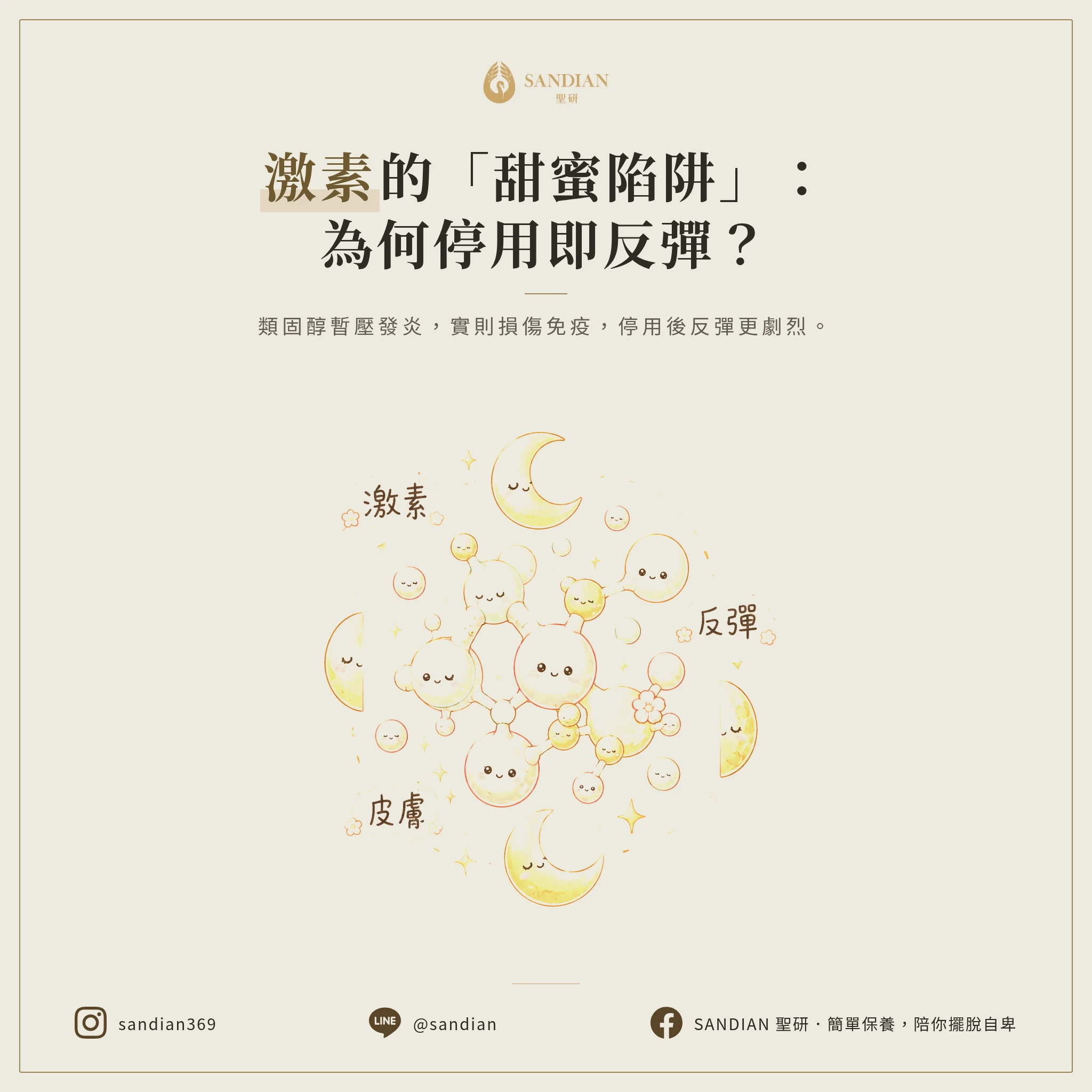 激素對皮膚做了什麼？為什麼停用會反彈？