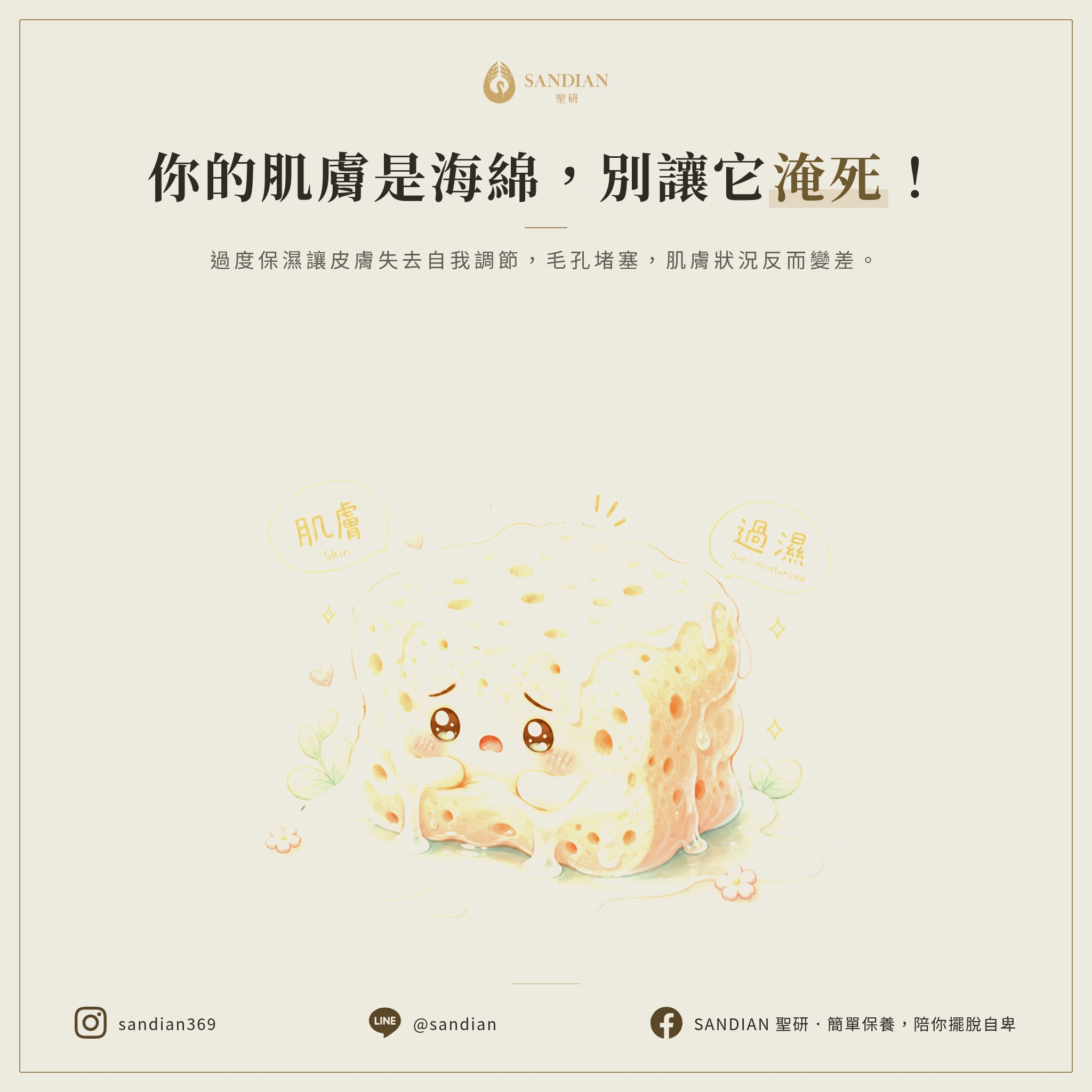 海綿理論:為什麼過度保濕會讓皮膚淹死?