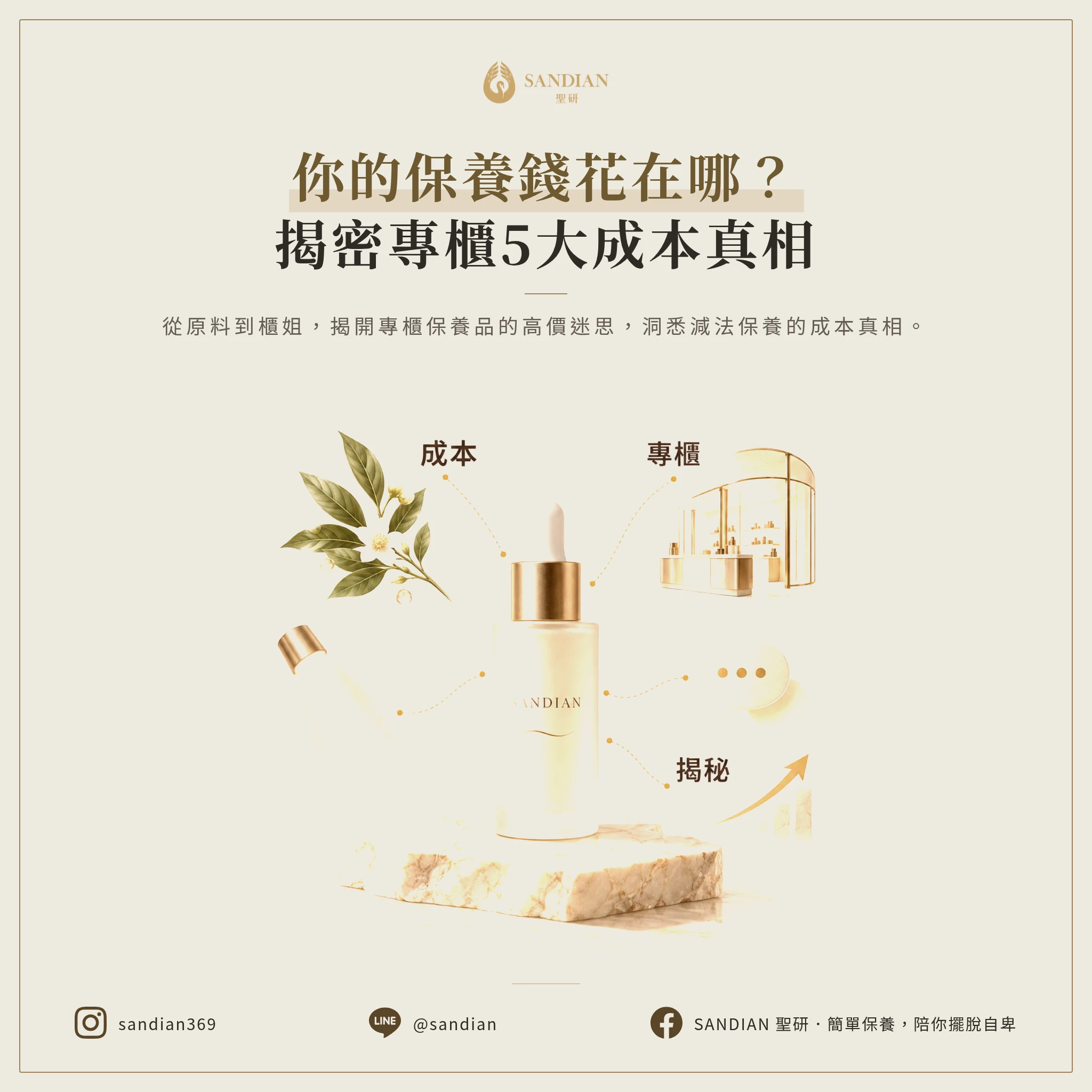 你呢?5 個專櫃不會告訴你的成本真相