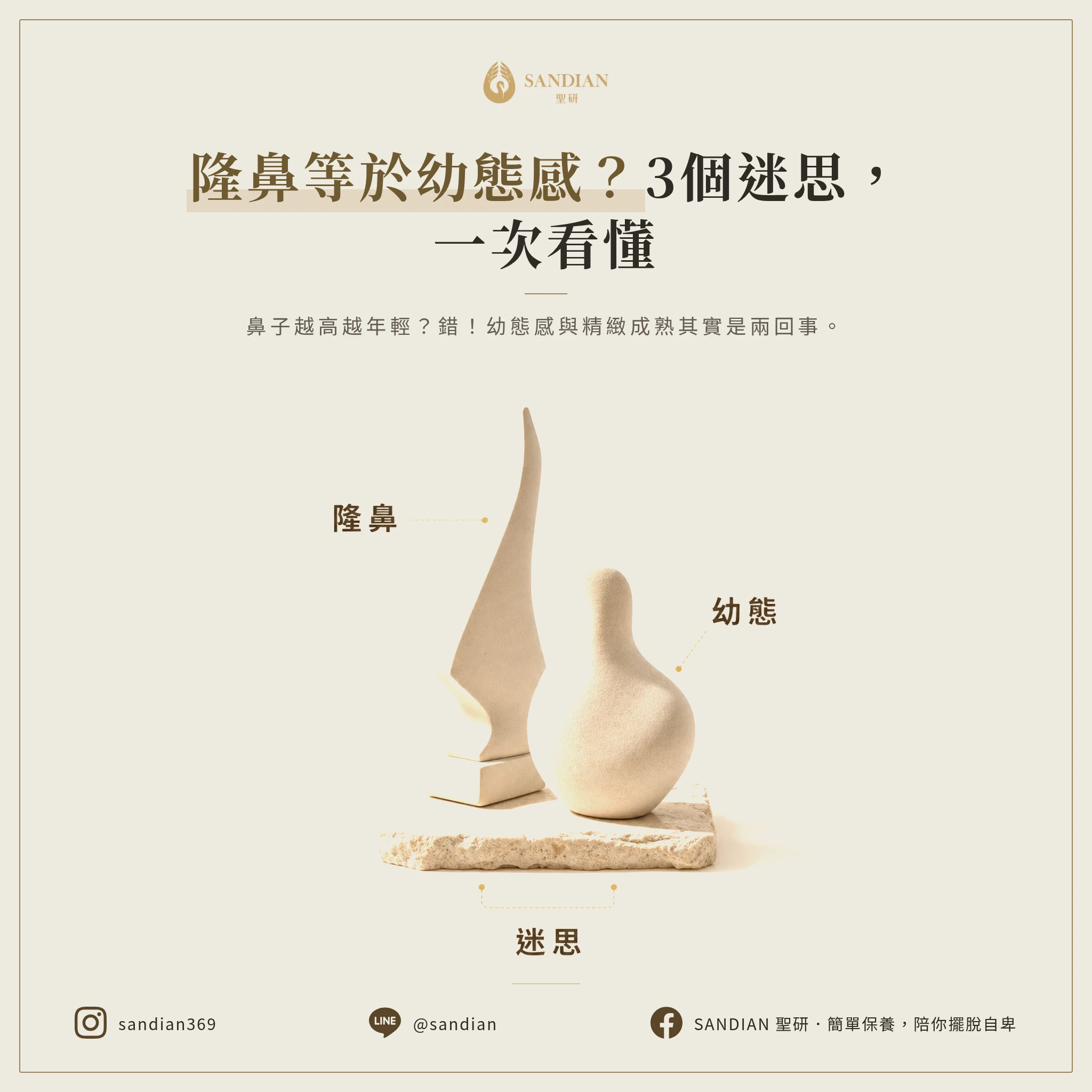 一、3個迷思破解:隆鼻與幼態感的真相