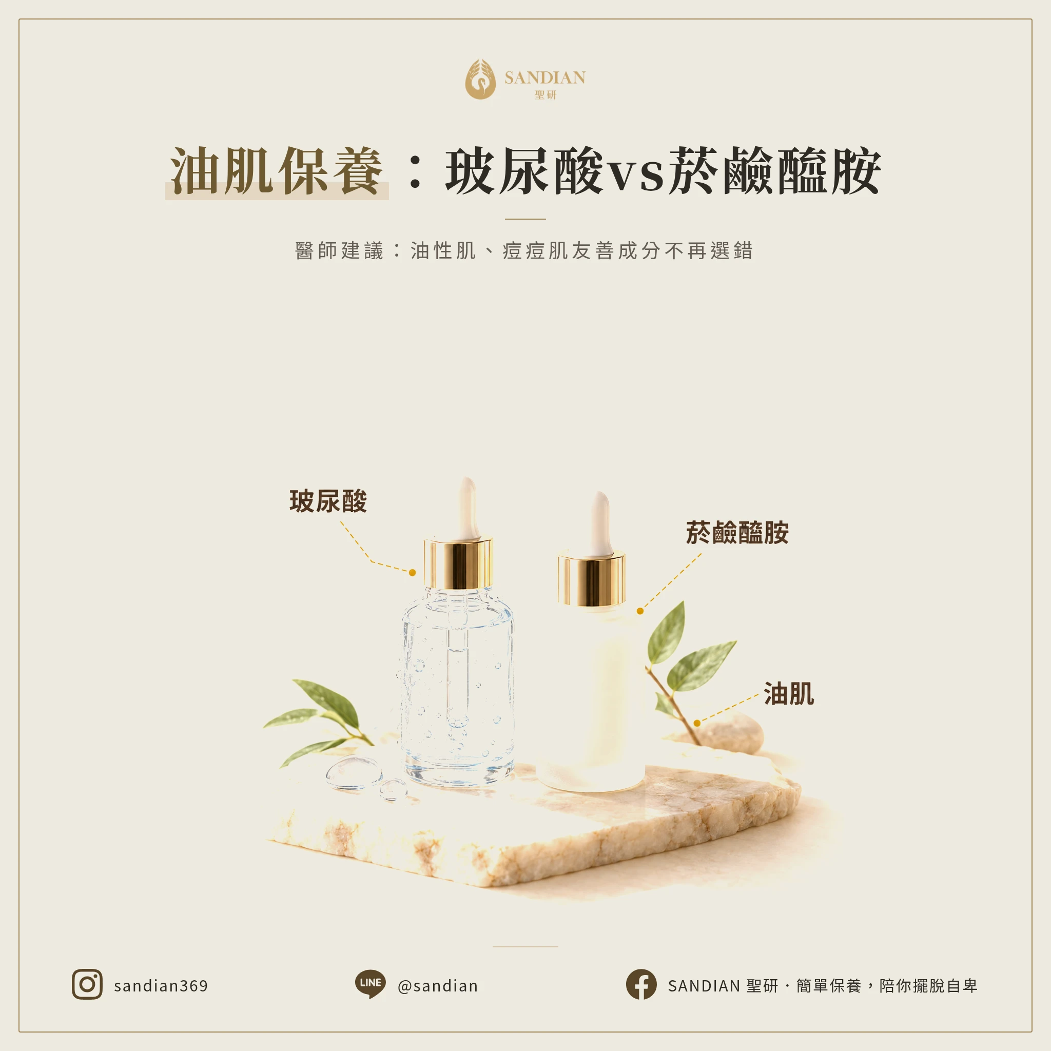 玻尿酸跟菸鹼醯胺,油性肌該怎麼選?