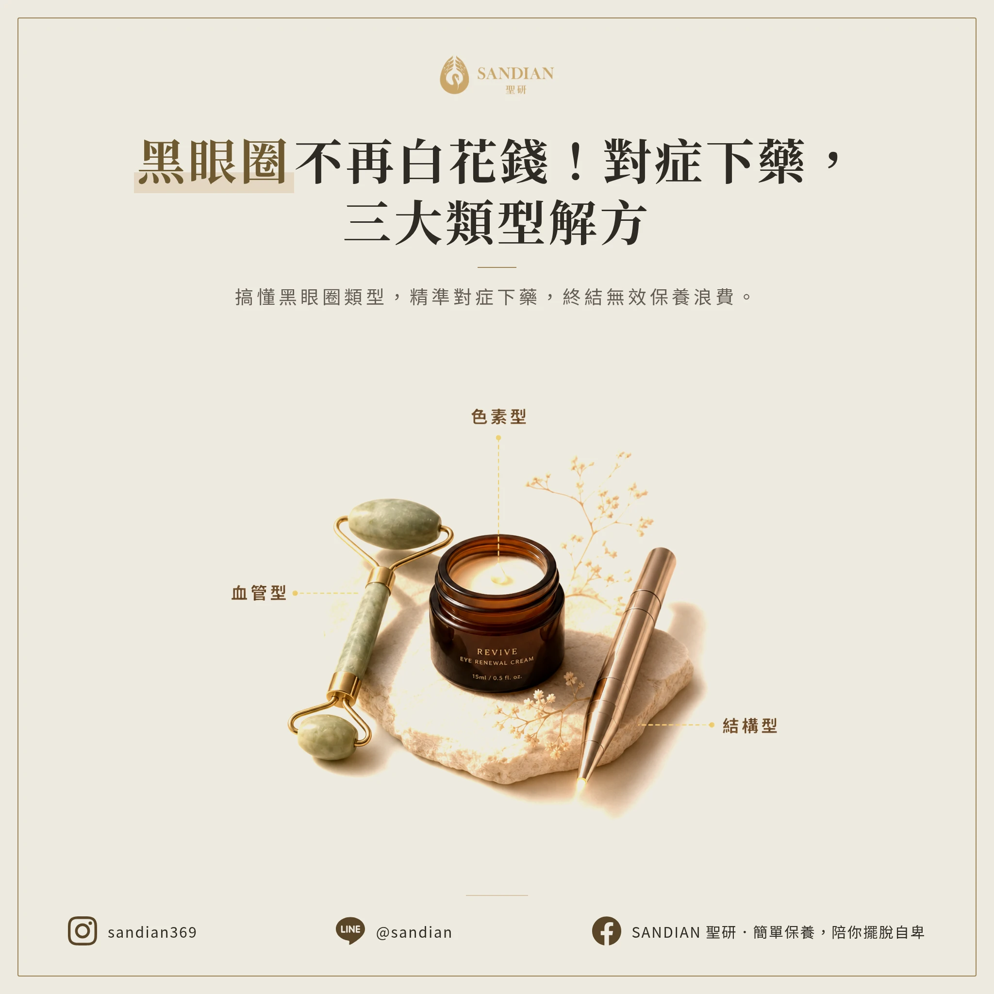 三種黑眼圈分別該怎麼處理才不白花錢？