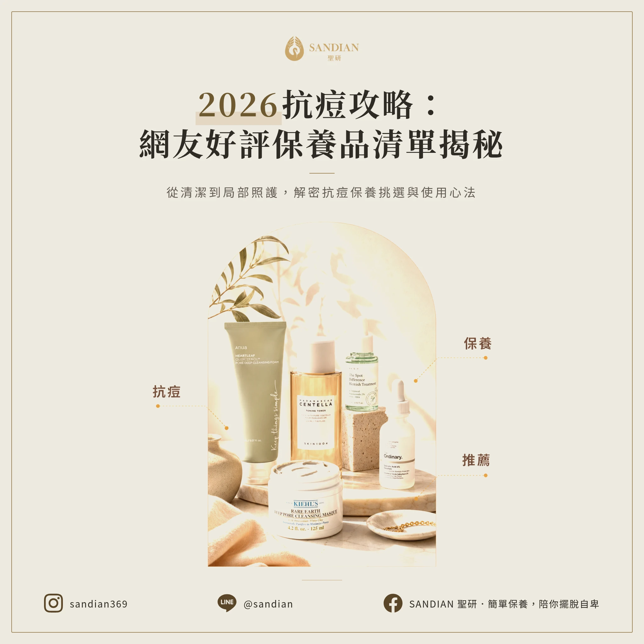 2026 網友好評抗痘保養品推薦清單