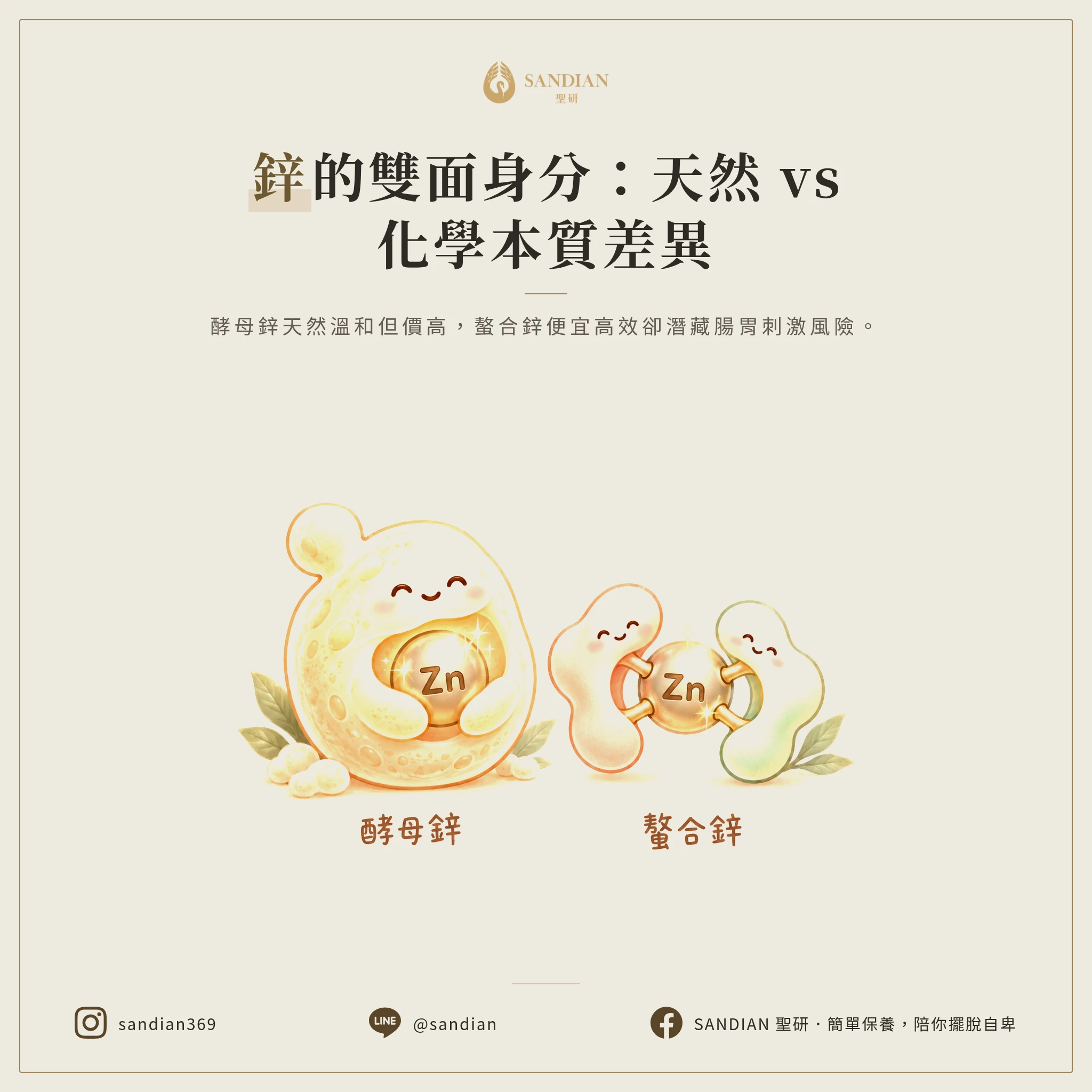 一、2 種鋅的真實身份:天然 vs 化學的本質差異