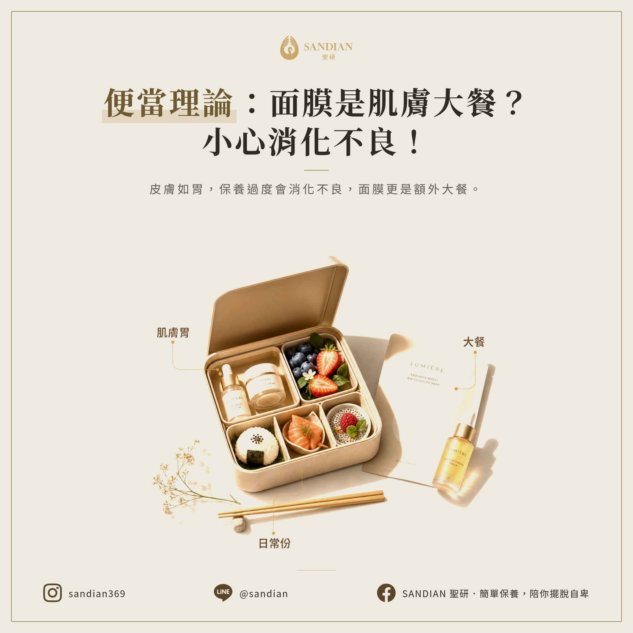 三、敷面膜到底是保養還是負擔?便當理論一次講清楚