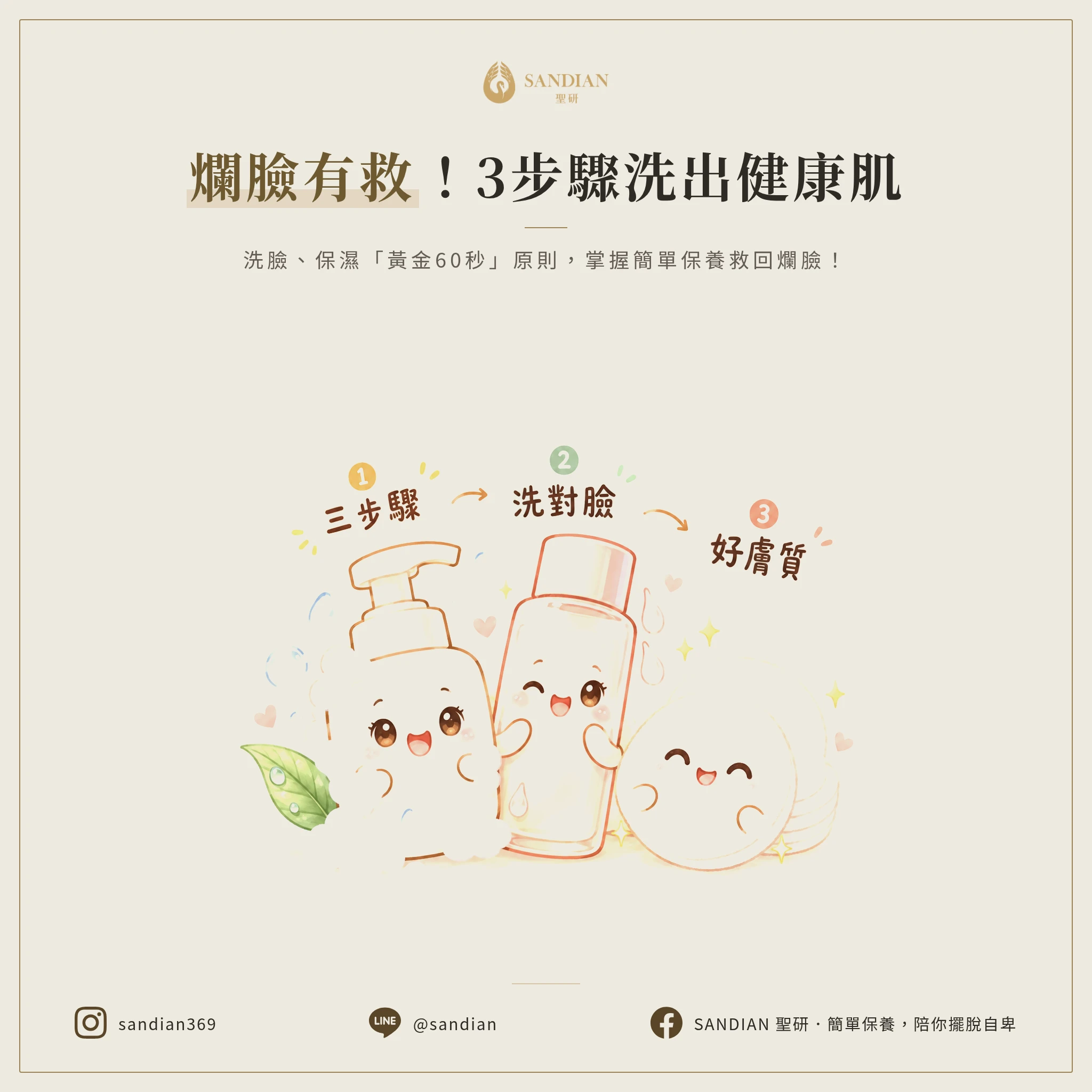 三、正確保養到底該怎麼做?三個步驟救回爛臉