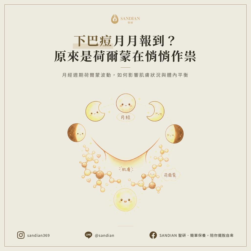 生理期前下巴痘準時報到？不是你皮膚差，是荷爾蒙在搞鬼