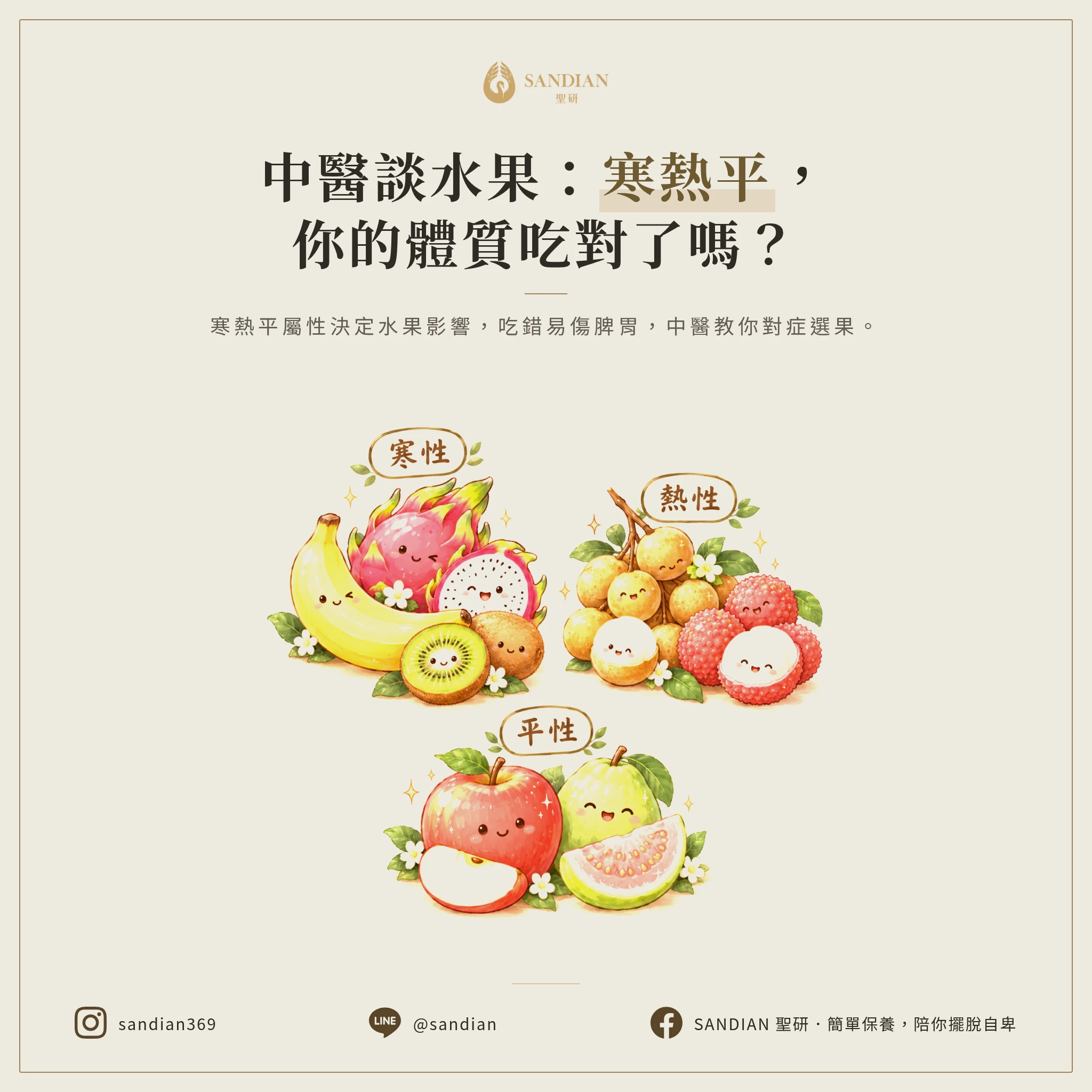 一、從中醫看水果：寒性、熱性、平性到底怎麼分？
