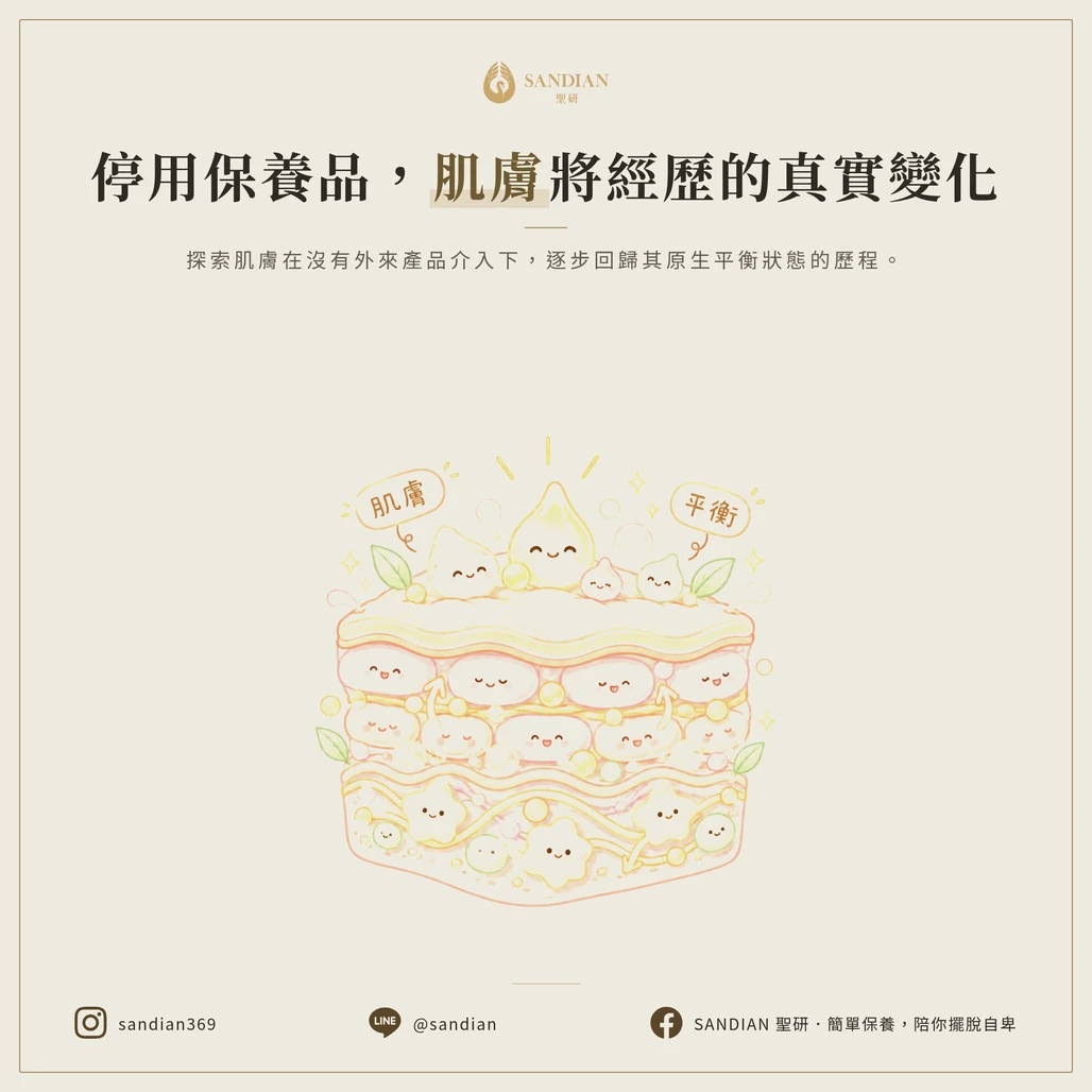 停掉保養品後,皮膚會經歷什麼?