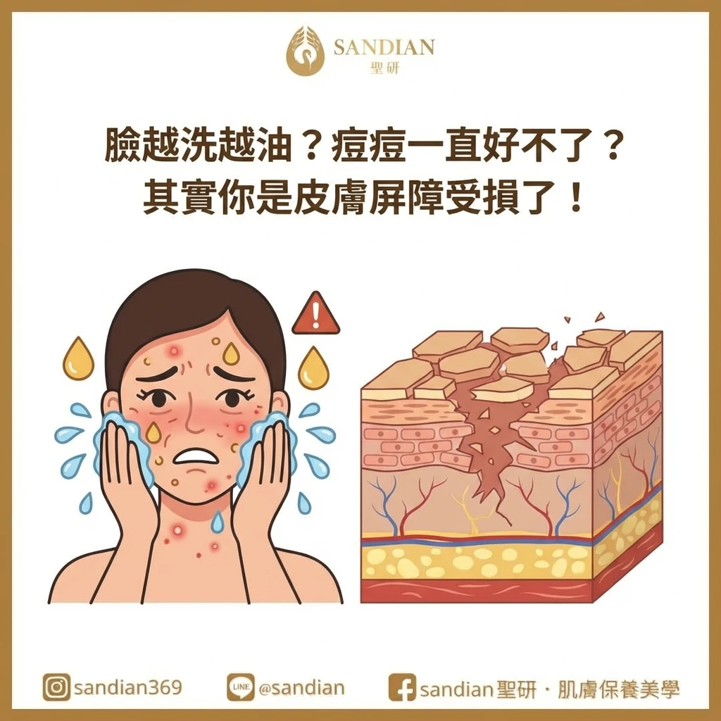 痘痘一直好不了？其實你不是「臉洗不乾淨」，你是「皮膚屏障」破了！