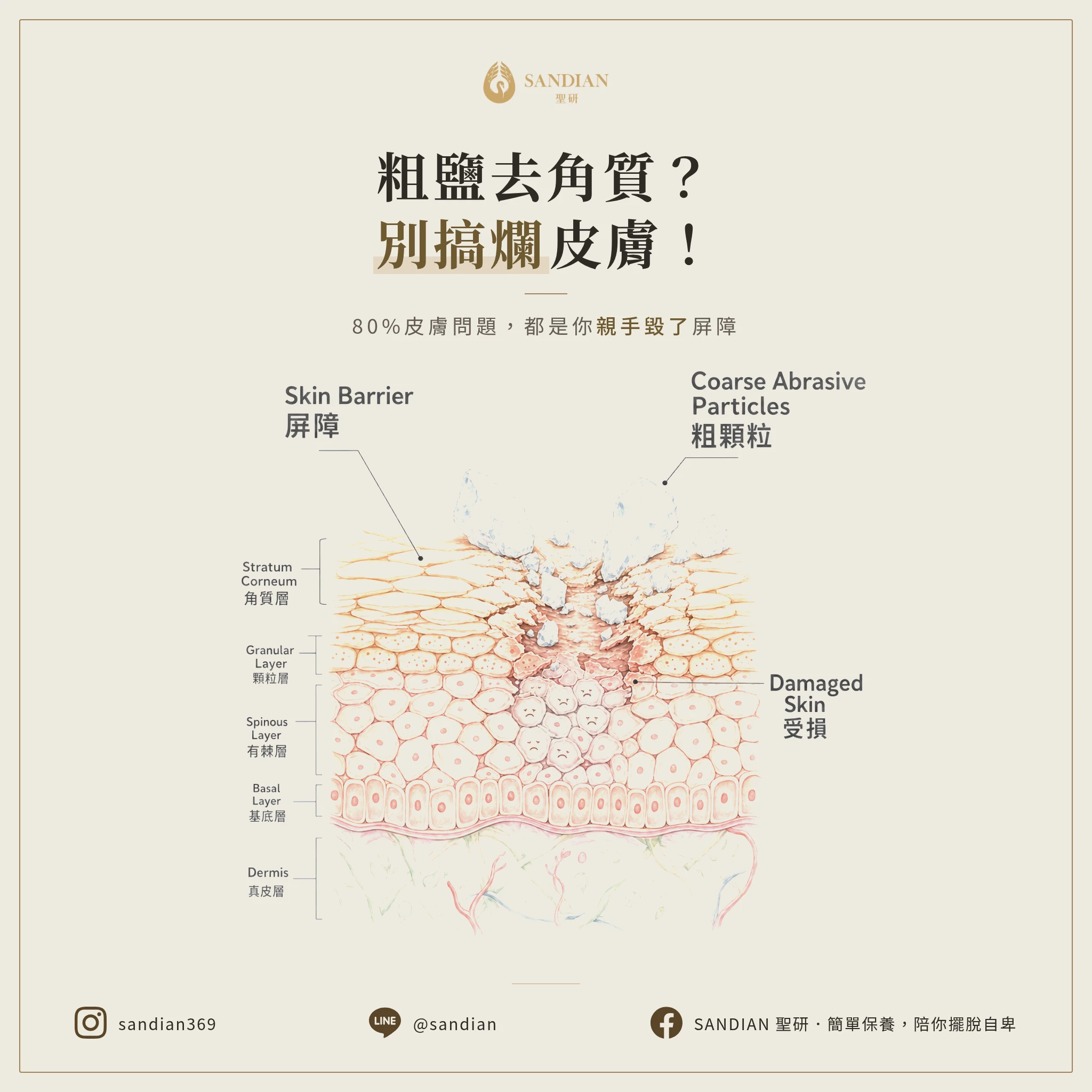 粗鹽洗澡去角質？別亂用！80%人皮膚屏障都被你自己搞爛