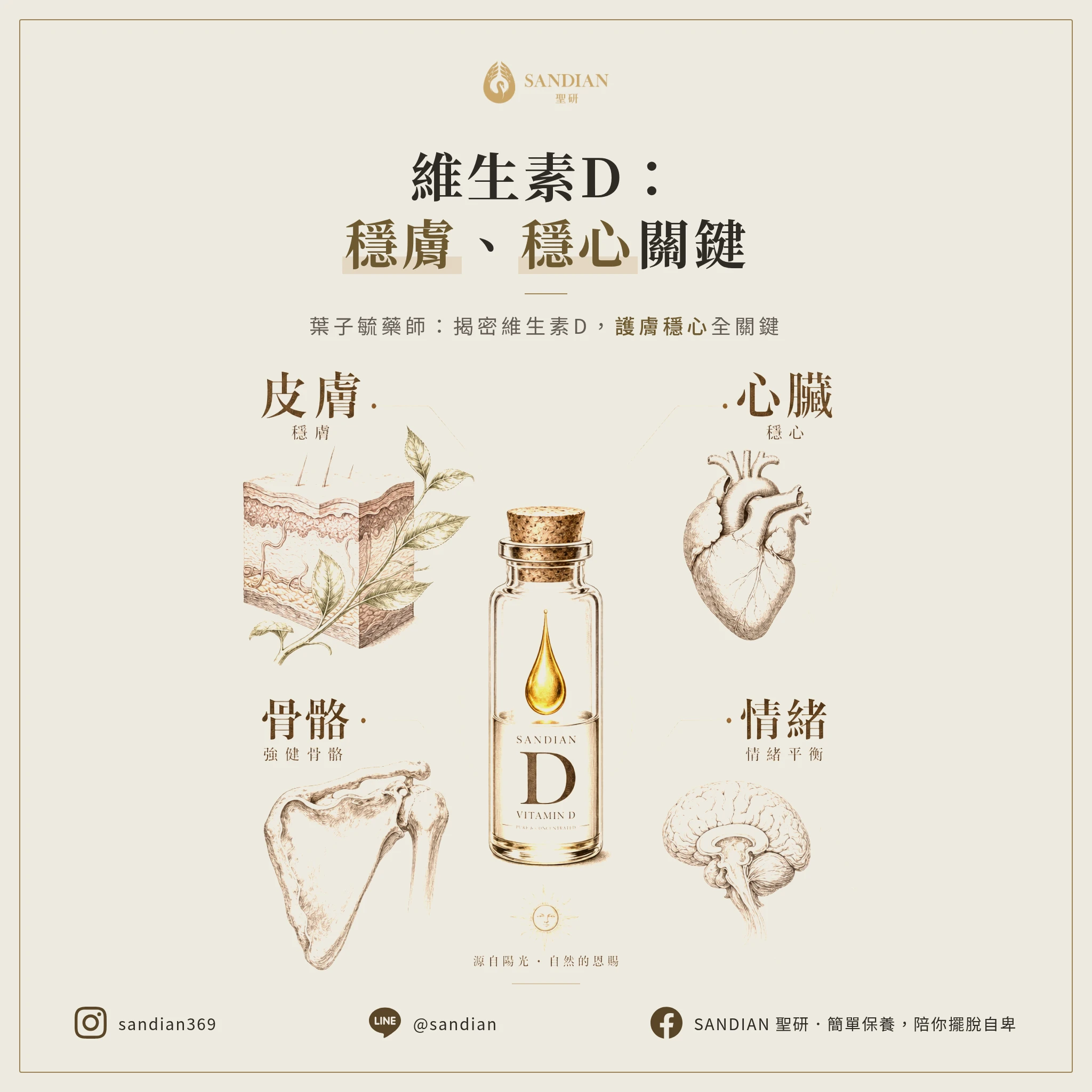 維生素D不只顧骨頭？藥師揭密皮膚穩定、情緒平衡的真正關鍵｜葉子毓藥師專業解析