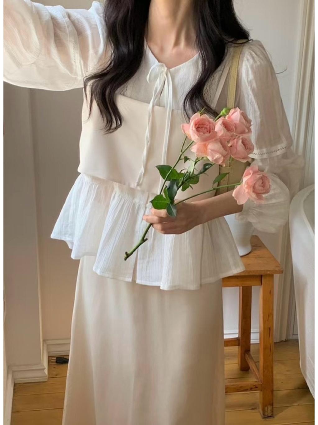 🇰🇷Chloe C. 韓國東大門服飾🇰🇷  Nana J 正韓雪紡細肩短版背心