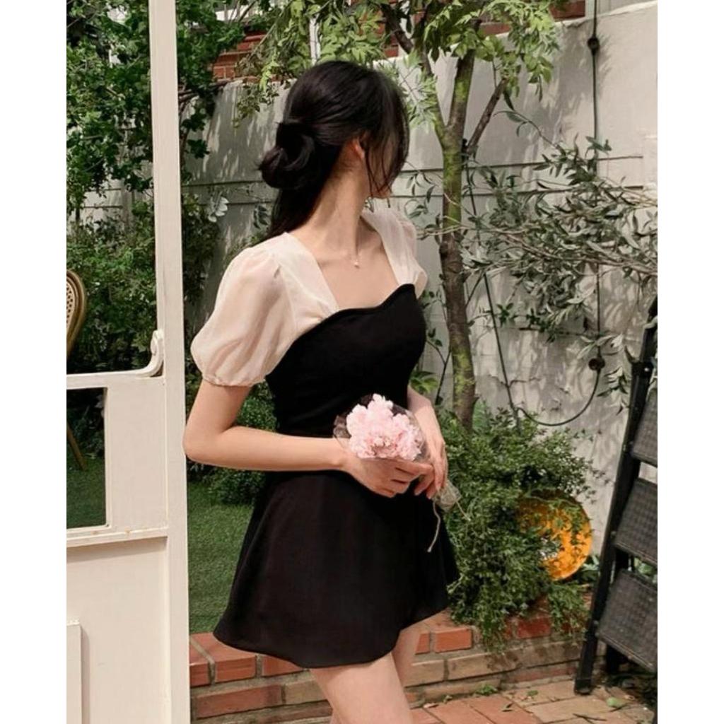🇰🇷Chloe C. 韓國東大門服飾🇰🇷  nature.b 正韓拼接雙色小公主袖上衣