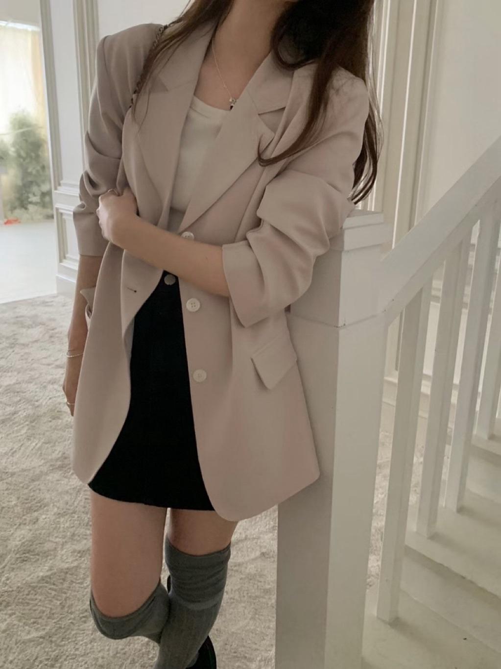🇰🇷Chloe C. 韓國東大門服飾🇰🇷 Pretty young 正韓中長版長袖西裝外套
