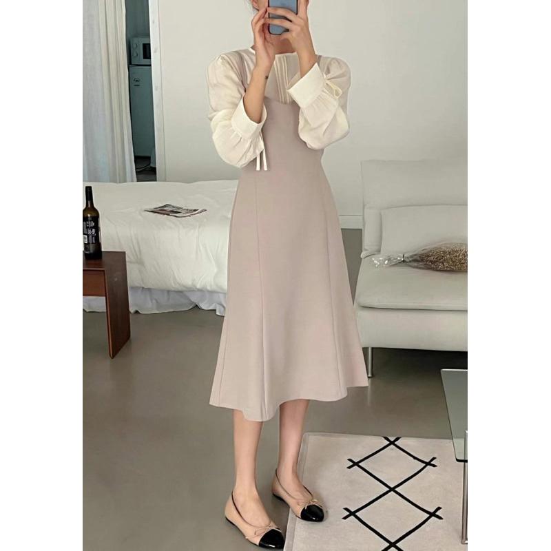 🇰🇷Chloe C. 韓國東大門服飾🇰🇷 And by L 正韓細肩後綁帶長裙.宴會婚禮.約會簡約