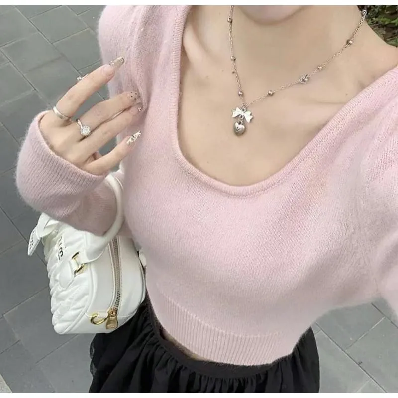 🇰🇷Chloe C. 韓國東大門服飾🇰🇷 ［特價出清款］And by L 正韓開背後綁帶毛衣長袖
