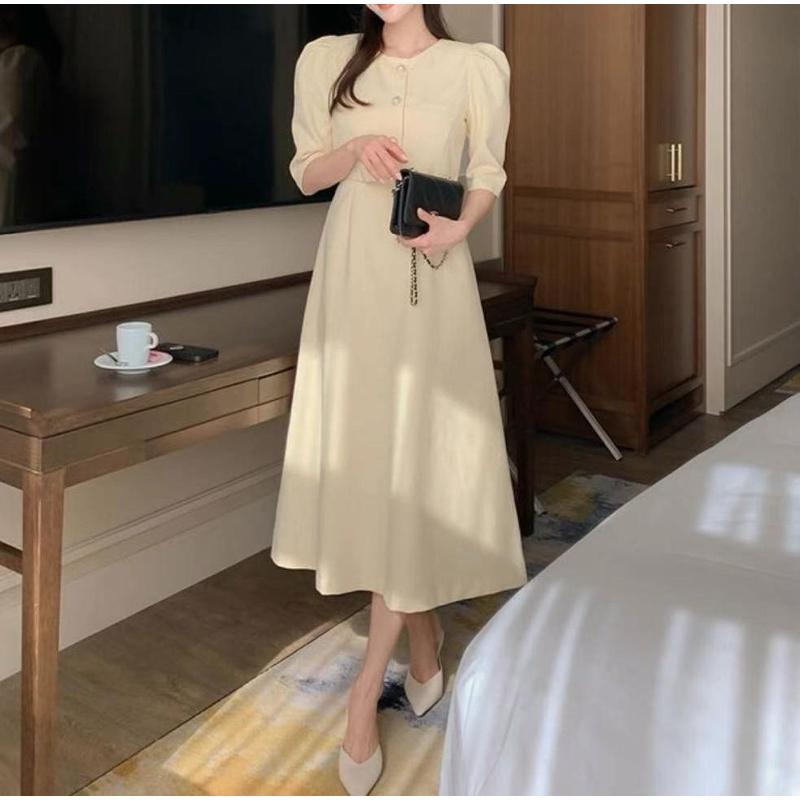 🇰🇷Chloe C. 韓國東大門服飾🇰🇷  eeyou 正韓小香風五分袖長版連身裙
