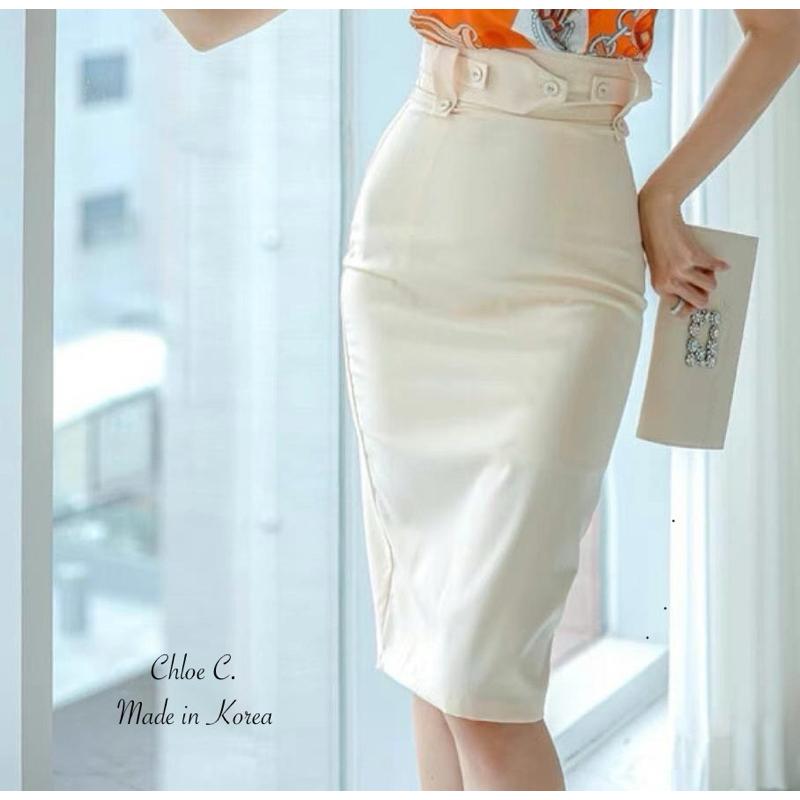 🇰🇷Chloe C. 韓國東大門服飾🇰🇷 ［特價出清款］Queen’s won 正韓緊身開衩中長裙