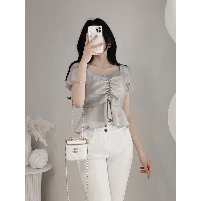 🇰🇷Chloe C. 韓國東大門服飾🇰🇷 eeyou 正韓公主袖裙擺雪紡上衣