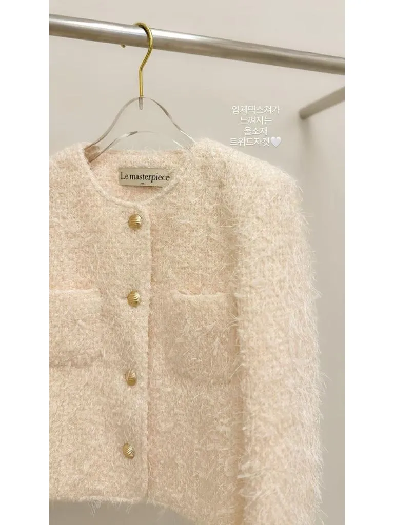 🇰🇷Chloe C. 韓國東大門服飾🇰🇷  masterpiece 正韓重工毛呢小香針織外套