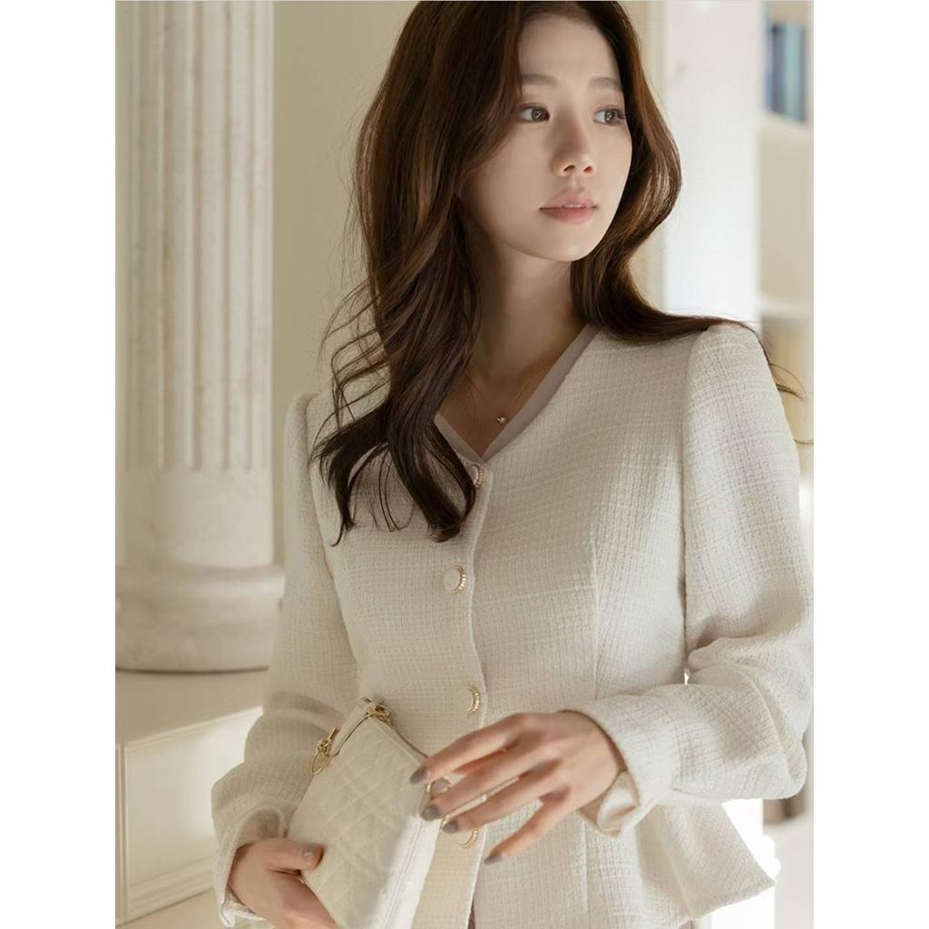 🇰🇷Chloe C. 韓國東大門服飾🇰🇷 正韓薄紗領排扣魚尾上衣
