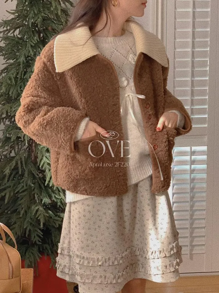 🇰🇷Chloe C. 韓國東大門服飾🇰🇷 正韓針織立領維尼外套