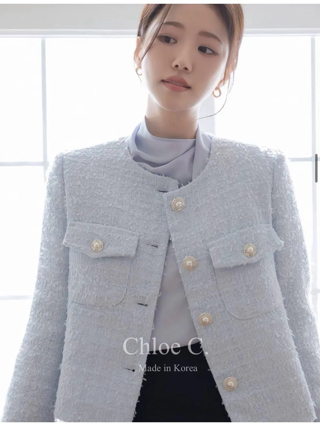 🇰🇷Chloe C. 韓國東大門服飾🇰🇷  正韓小香風珍珠釦外套