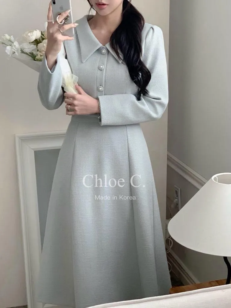 🇰🇷Chloe C. 韓國東大門服飾🇰🇷  正韓立領排扣外套散裙套裝