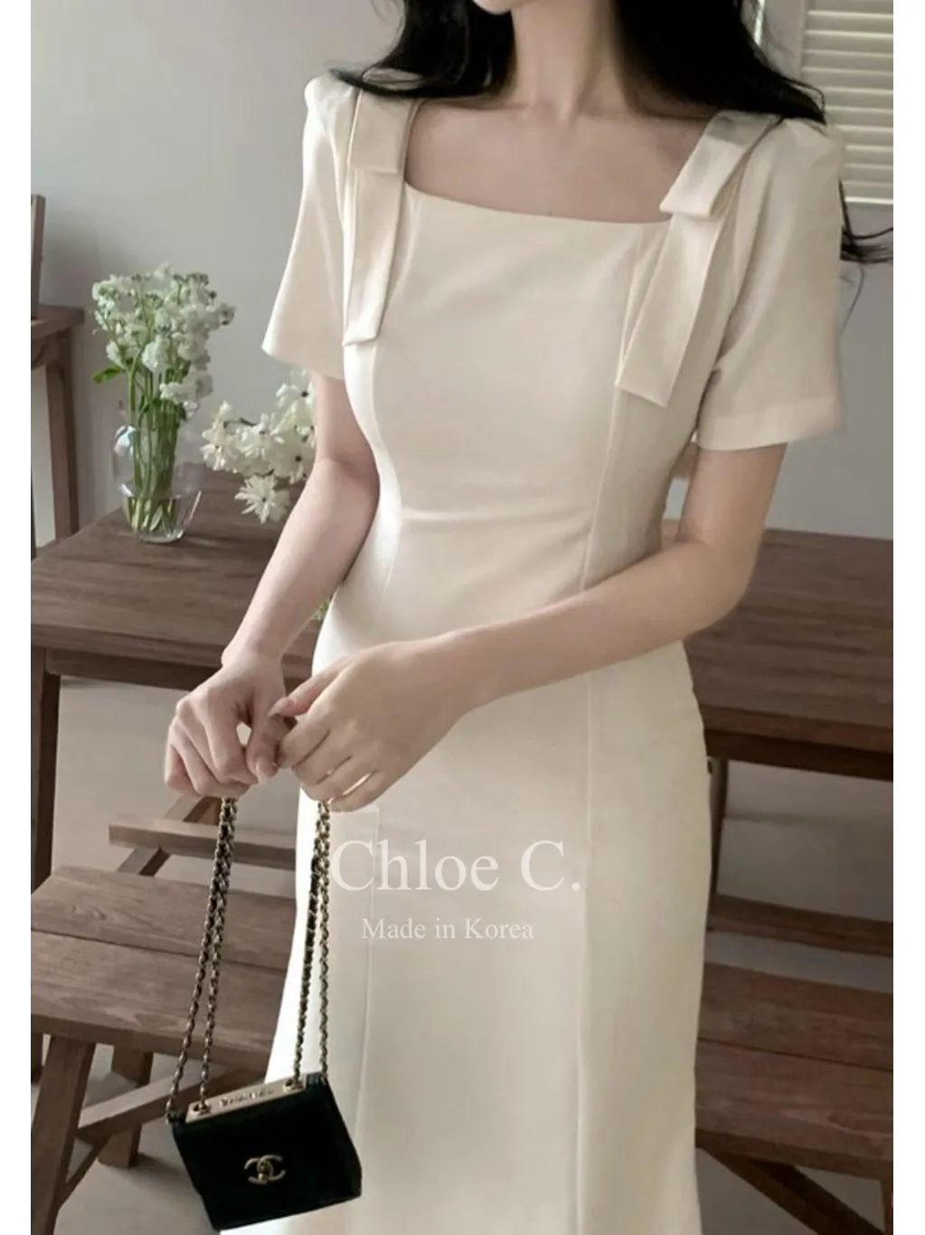 🇰🇷Chloe C. 韓國東大門服飾🇰🇷 正韓蝴蝶結肩魚尾洋裝