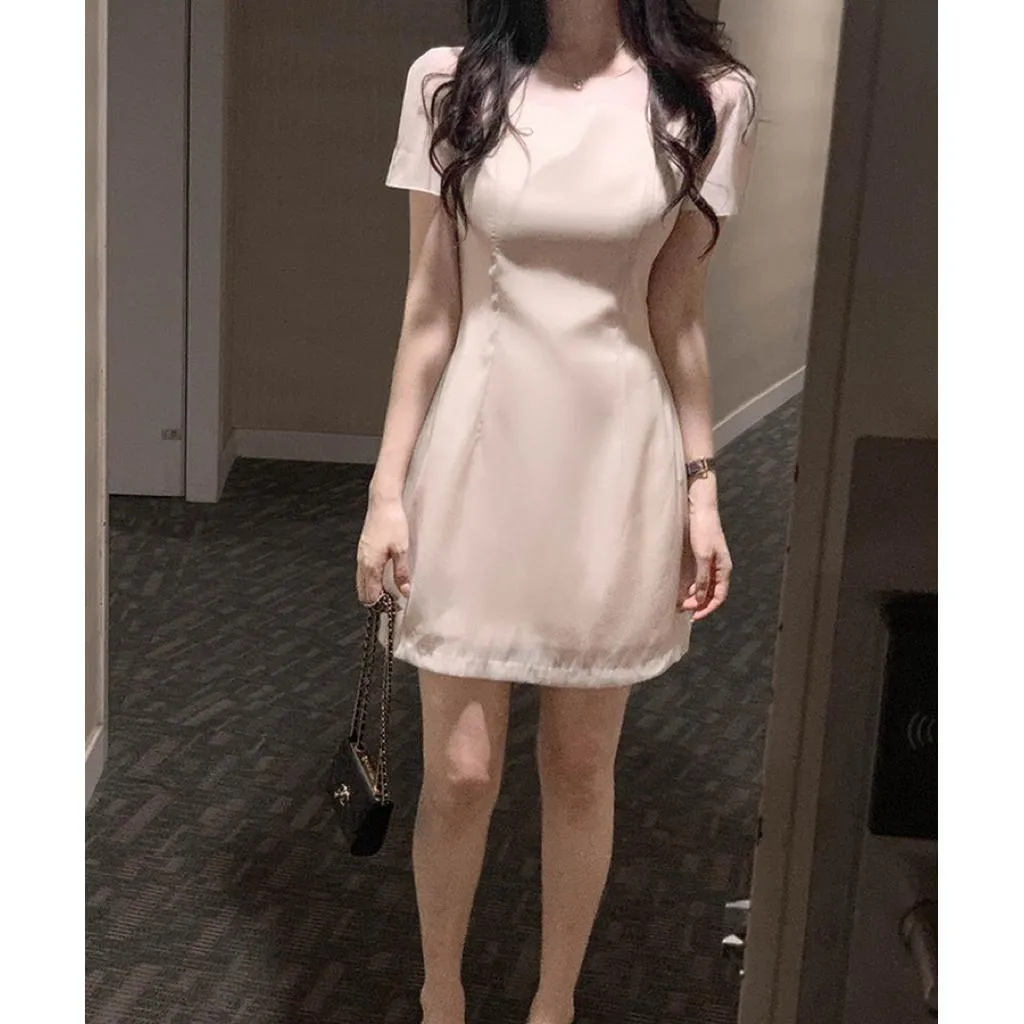 🇰🇷Chloe C. 韓國東大門服飾🇰🇷 正韓柔霧透紗束腰短袖短洋裝