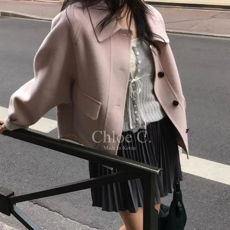 🇰🇷Chloe C. 韓國東大門服飾🇰🇷 正韓100%手工羊毛雙面色系大衣
