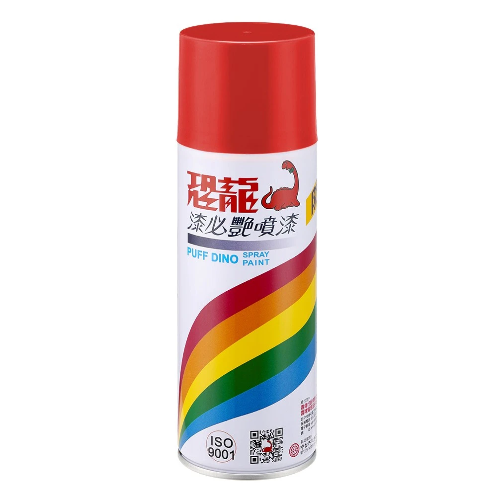 [恐龍]噴漆 400ml/平光黑/白/黃/紅/孔雀藍