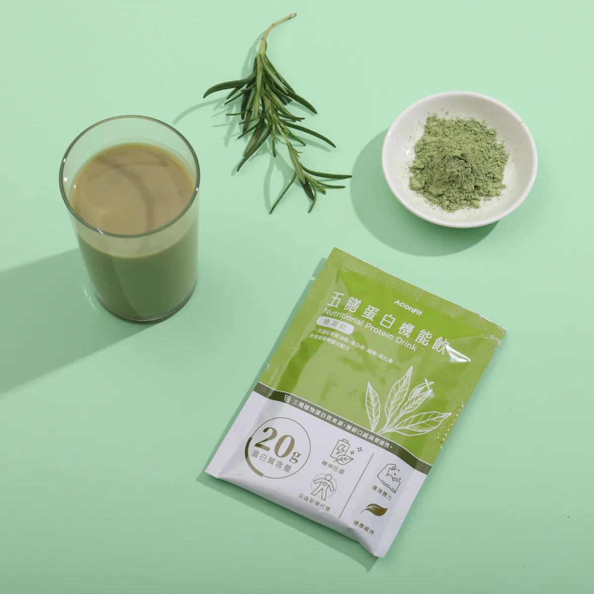 [連淨]五膳蛋白機能飲- 綠茶飲-7入盒裝