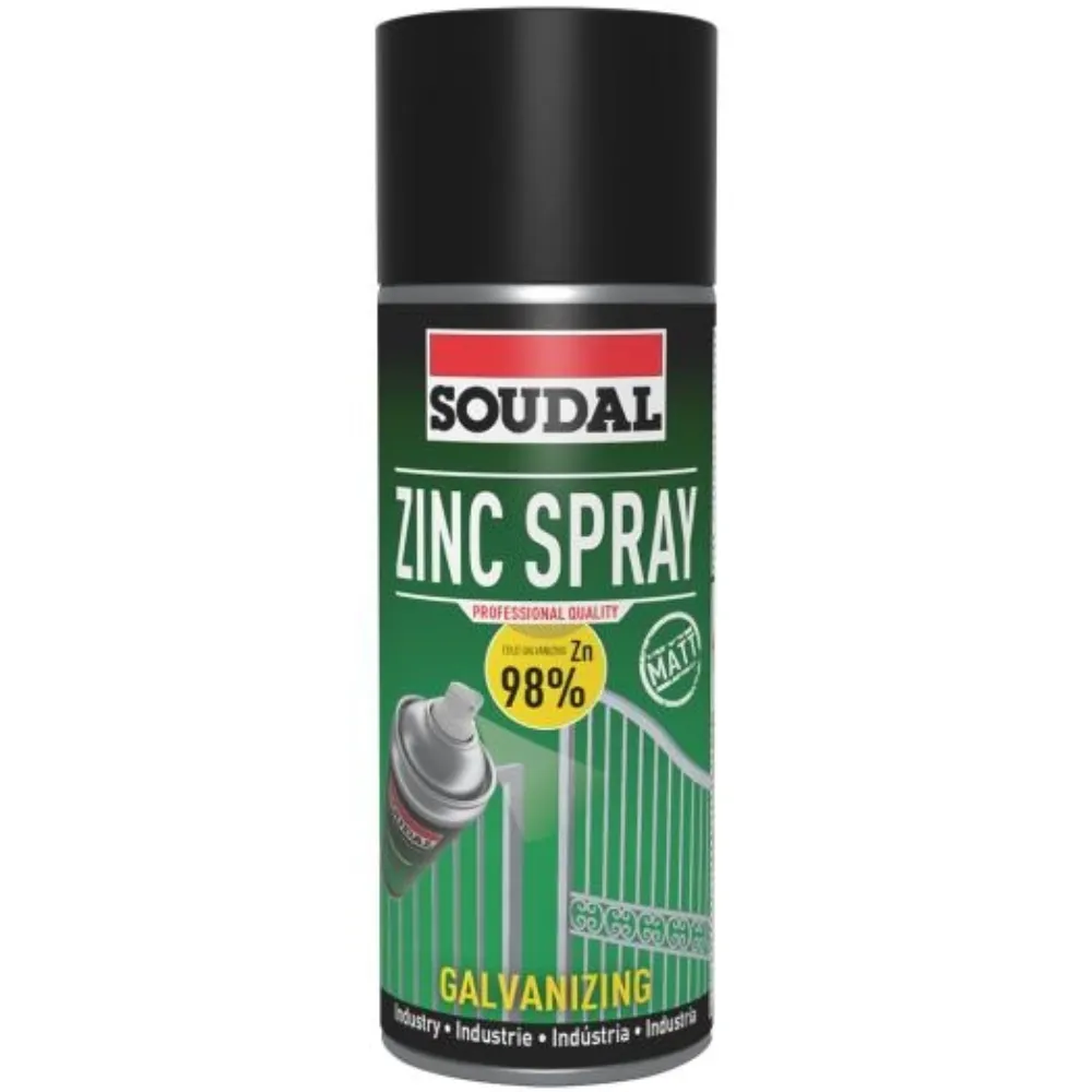 [Soudal]鍍鋅防鏽噴劑(啞光面) 400ml