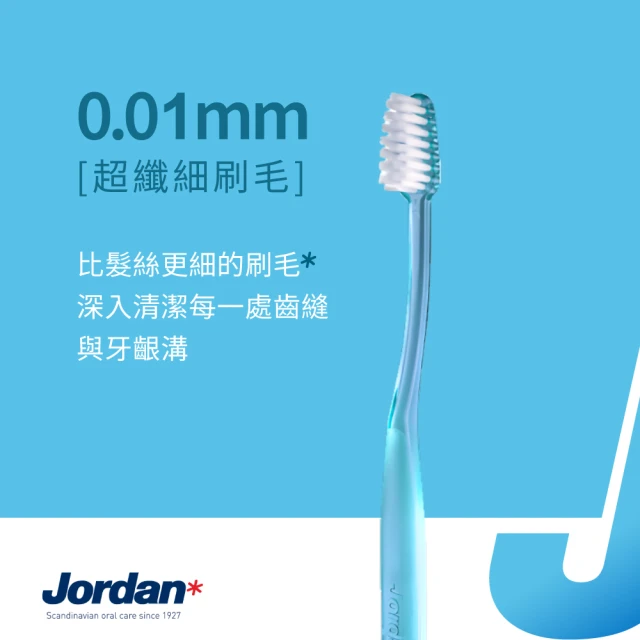 [Jordan]超纖細牙刷促銷包(3入 顏色隨機)