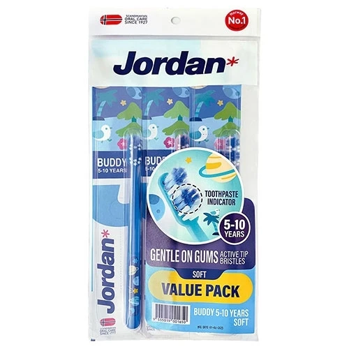 [Jordan]麻吉麻吉(5~10歲)兒童牙刷促銷包(3入) 顏色隨機