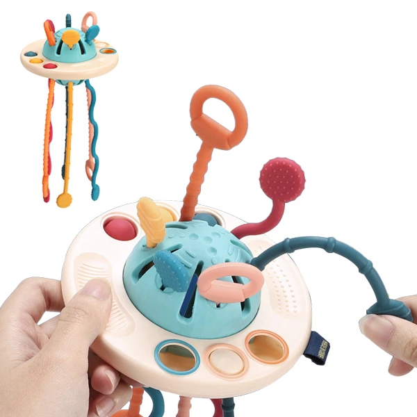 早教學習玩具 飛碟拉拉樂 感官觸覺探索玩具【YLB1568】JoyBaby