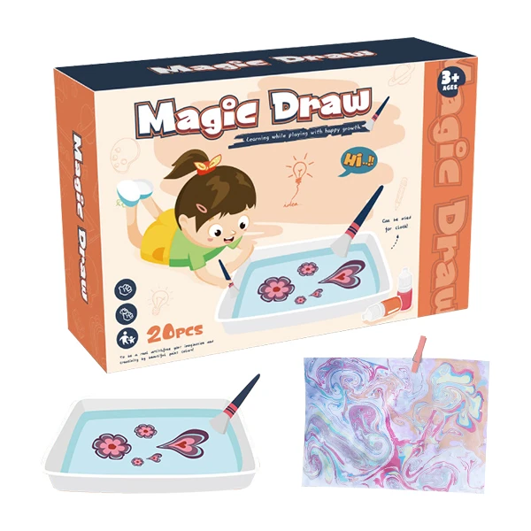 兒童水拓畫 DIY浮水畫顏料材料組 美術教具 兒童繪畫玩具【XY729】JoyBaby