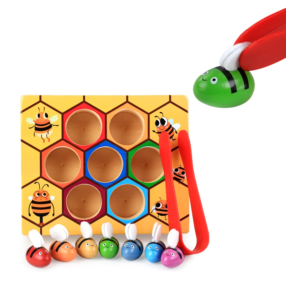 益智玩具 蜜蜂顏色對對碰 兒童玩具 啟蒙玩具【MUQ2896】JoyBaby