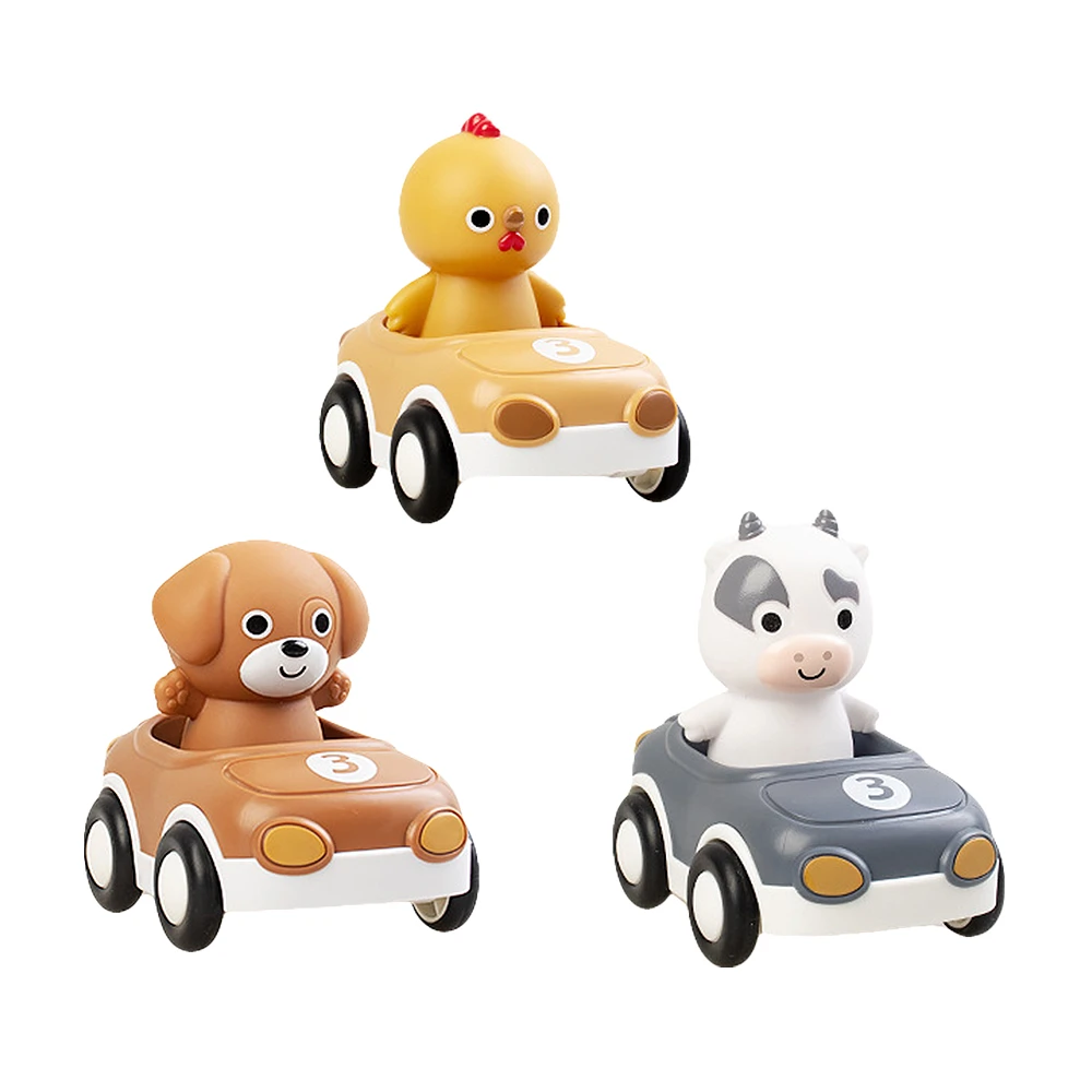 6入組 動物滑行車 大孔噴水洗澡玩具 指套娃娃玩具 多合一寶寶玩具車組【KON988】JoyBaby