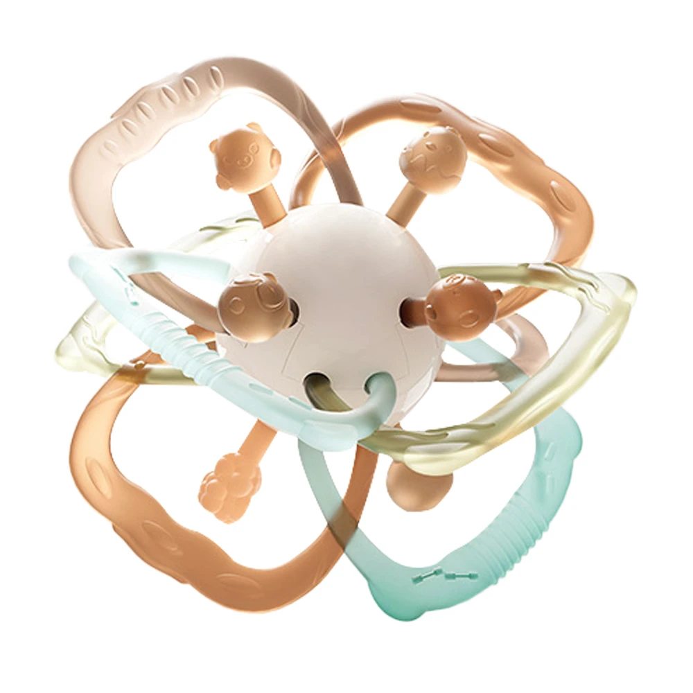 寶寶磨牙固齒器 曼哈頓牙膠手抓球 安撫玩具【 BEL552】Joybaby