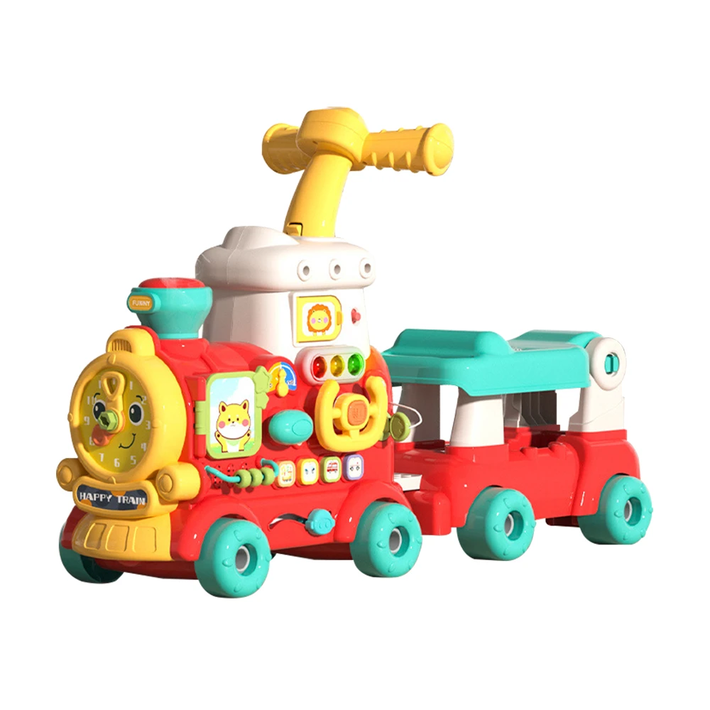 5合1多功能蒸氣火車 學步車 益智聲光擰螺絲玩具 生日禮物 益智玩具【BEL9108】JoyBaby
