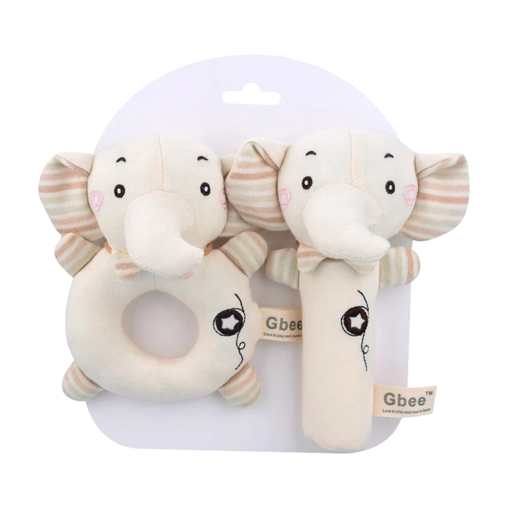 安撫玩具 手搖鈴 Gbee有機棉1組2入寶寶玩具【LR1454】JoyBaby