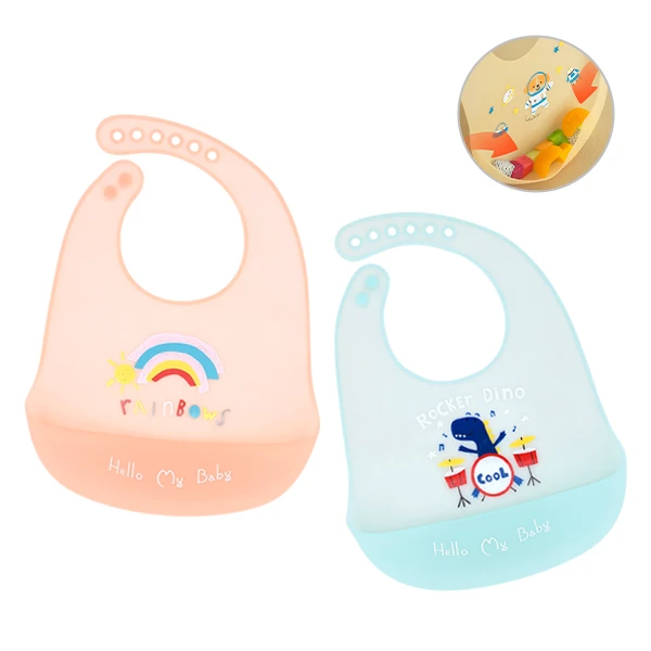 MuslinTree 防水圍兜 嬰兒圍兜 立體圍兜 果凍圍兜 拉扯不易斷【MT2307】JoyBaby