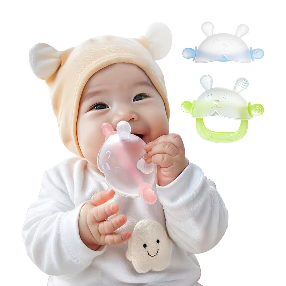 兔頭造型固齒器 安撫牙膠 可冷藏使用 嬰幼兒咬咬棒 小月齡適用【TG694】JoyBaby